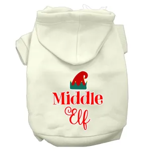 Middle Elf Screen Print Dog Hoodie Cream Xxxl