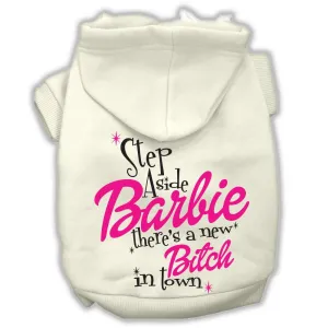 New Bitch In Town Screenprint Hoodie Cream S (10)