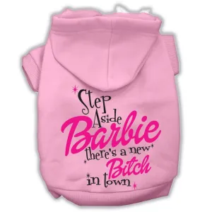 New Bitch In Town Screenprint Hoodie Light Pink S (10)