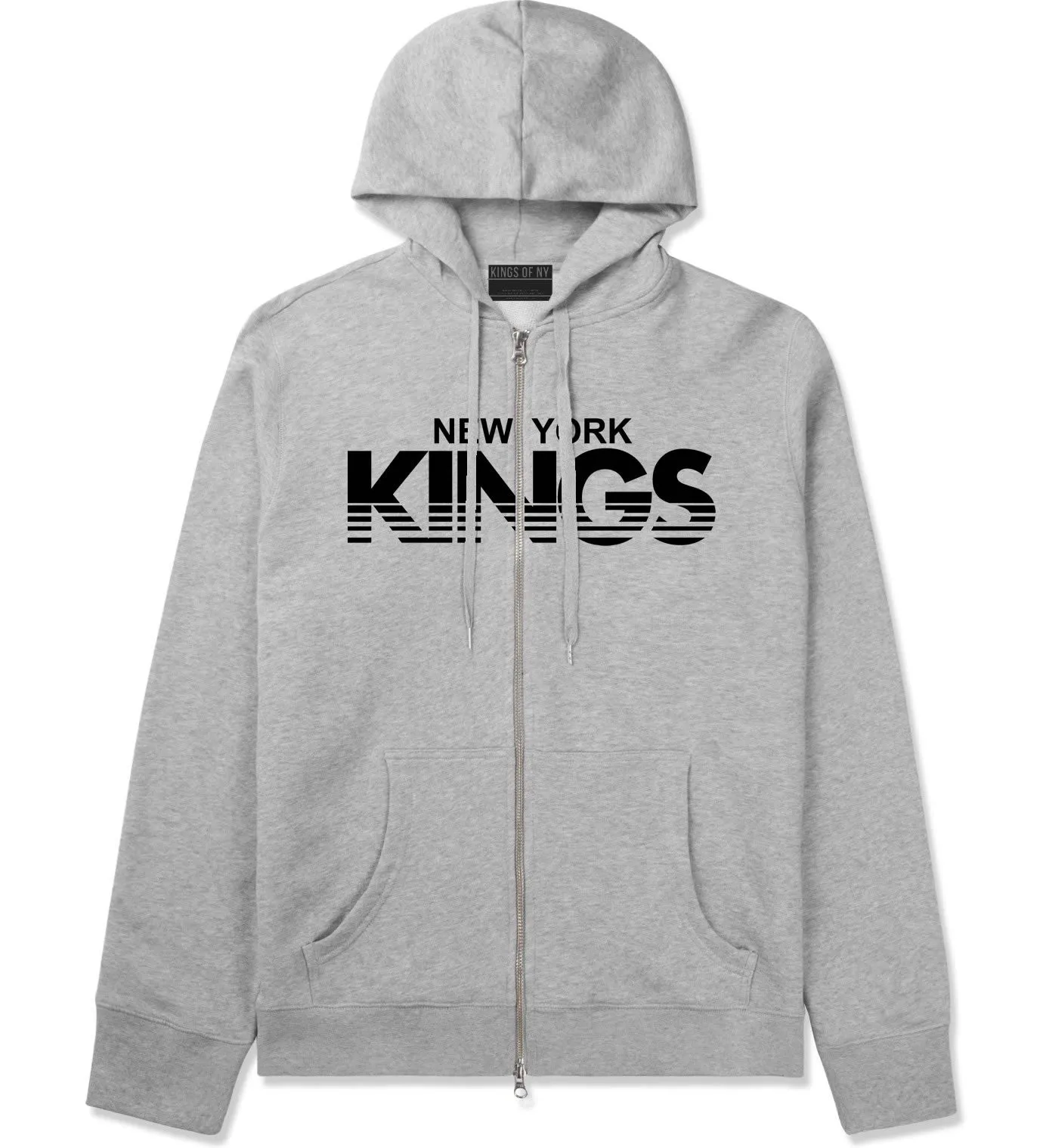 New York Kings Racing Style Zip Up Hoodie Hoody