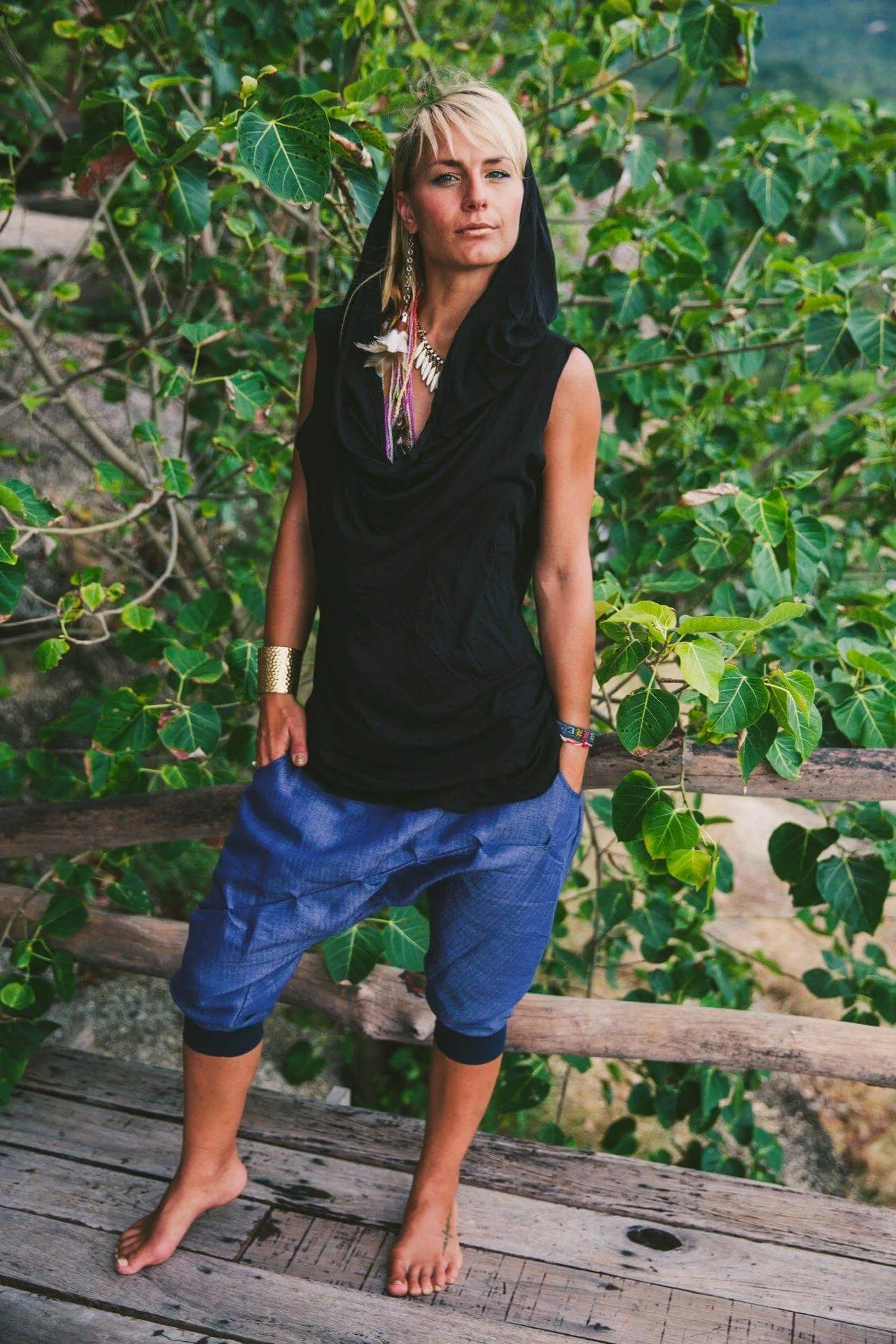 NOMAD Organic Cotton - Boho Ninja Assassin Summer Sleeveless T-shirt