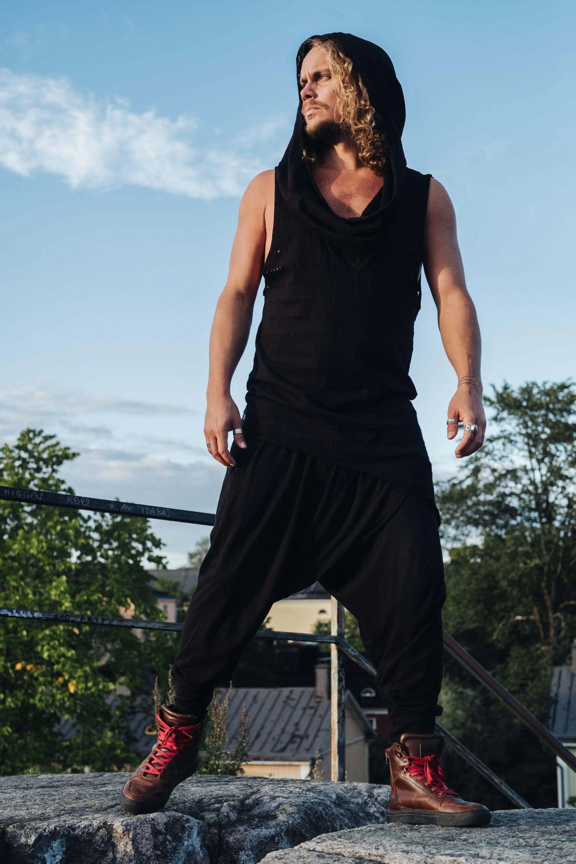 NOMAD Organic Cotton - Boho Ninja Assassin Summer Sleeveless T-shirt