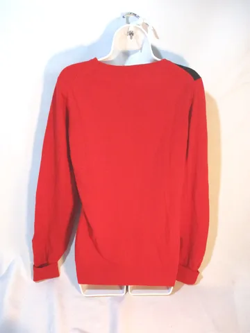 NWT NEW BALENCIAGA PARIS GEOMETRIC LIGHTNING CASHMERE Sweater RED 36 S