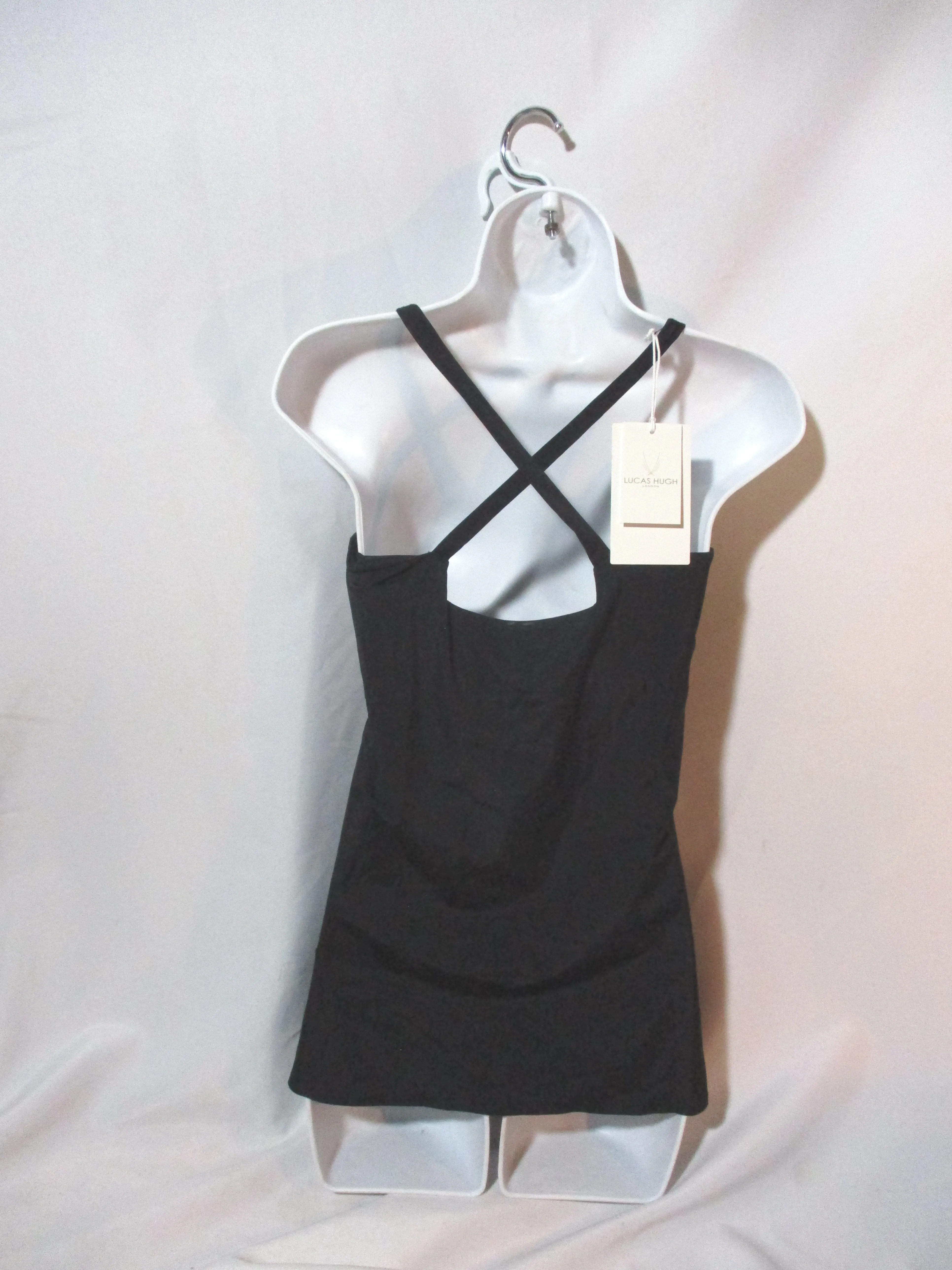 NWT NEW LUCAS HUGH CORE PERFORMANCE CROSS BACK Tank L BLACK