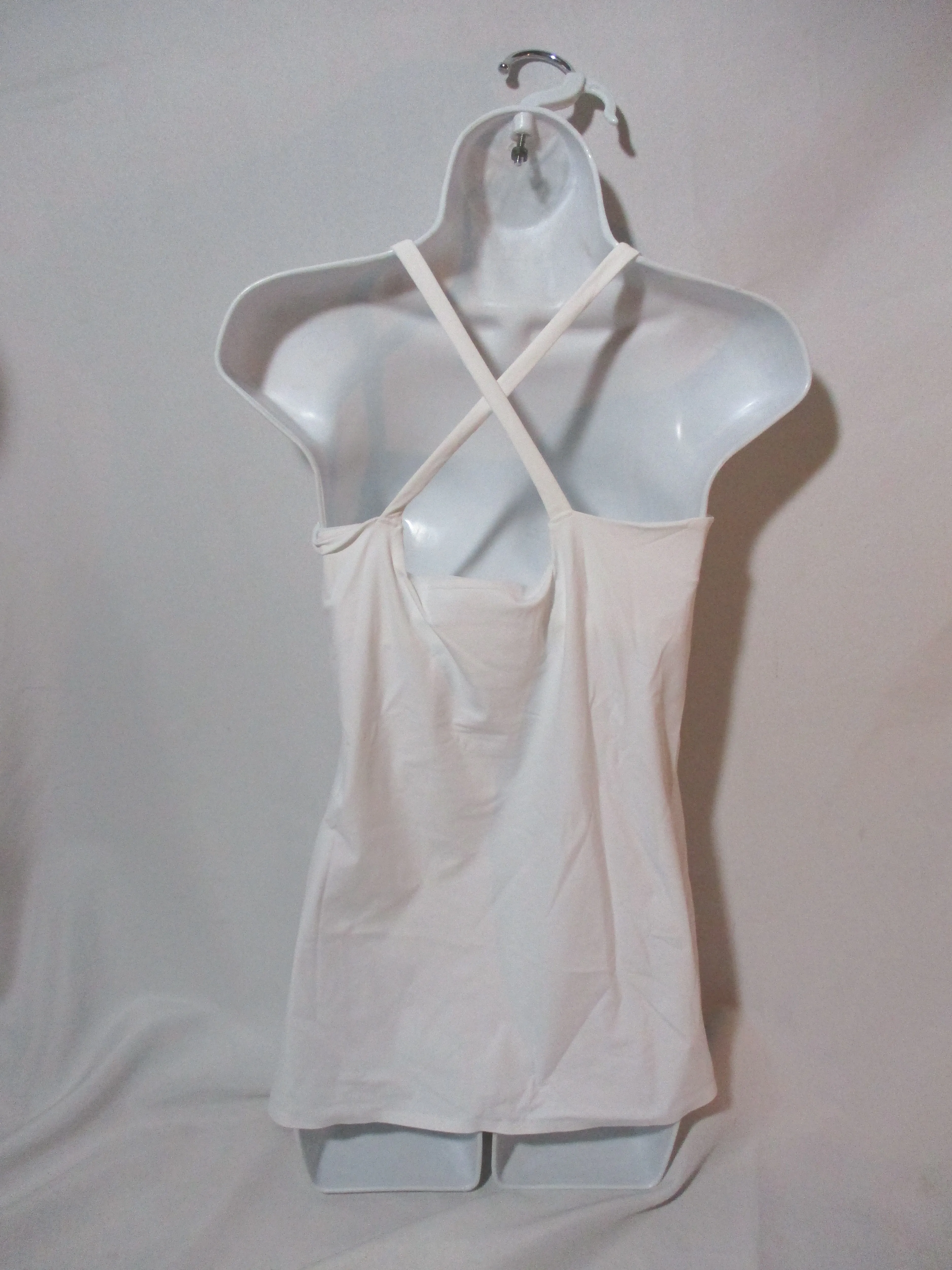 NWT NEW LUCAS HUGH CORE PERFORMANCE CROSS BACK Tank Top L WHITE