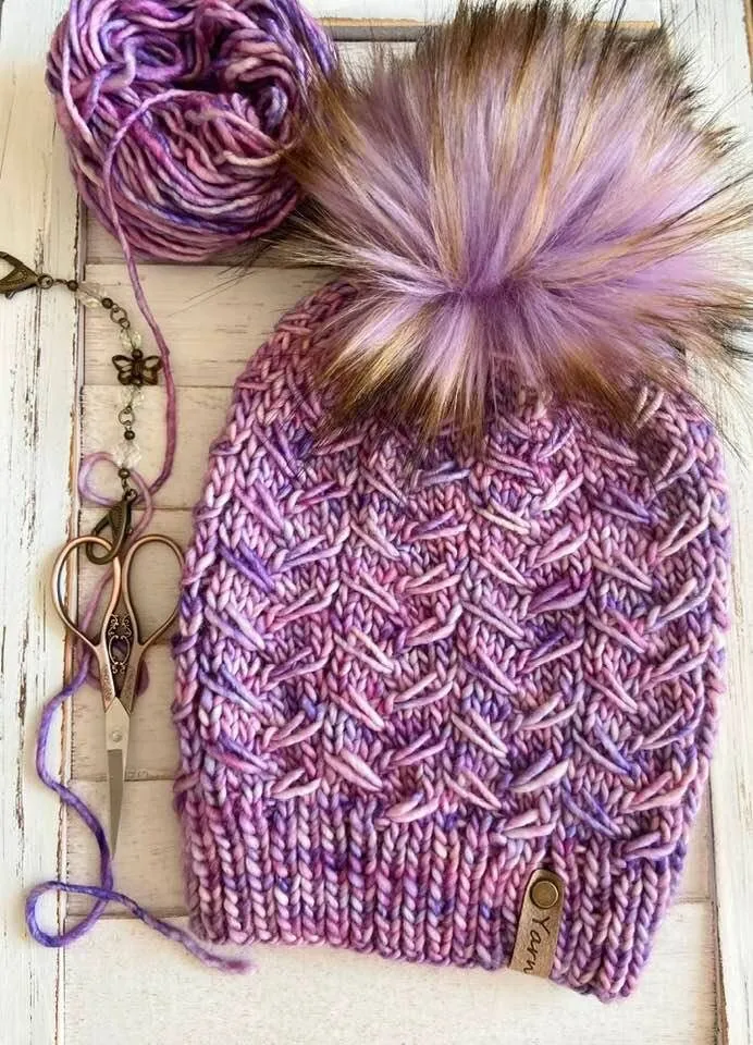 Painted Lady Beanie Knit Pattern