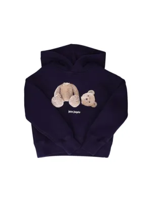 Palm Angels   Bear print cotton hoodie sweatshirt 