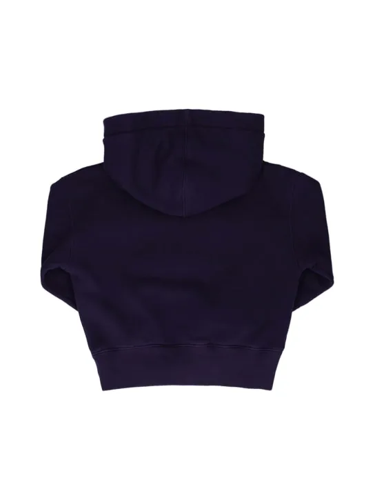 Palm Angels   Bear print cotton hoodie sweatshirt 