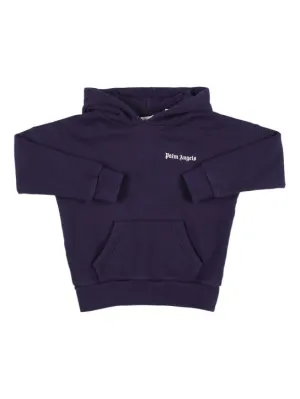 Palm Angels   Logo print cotton hoodie sweatshirt 