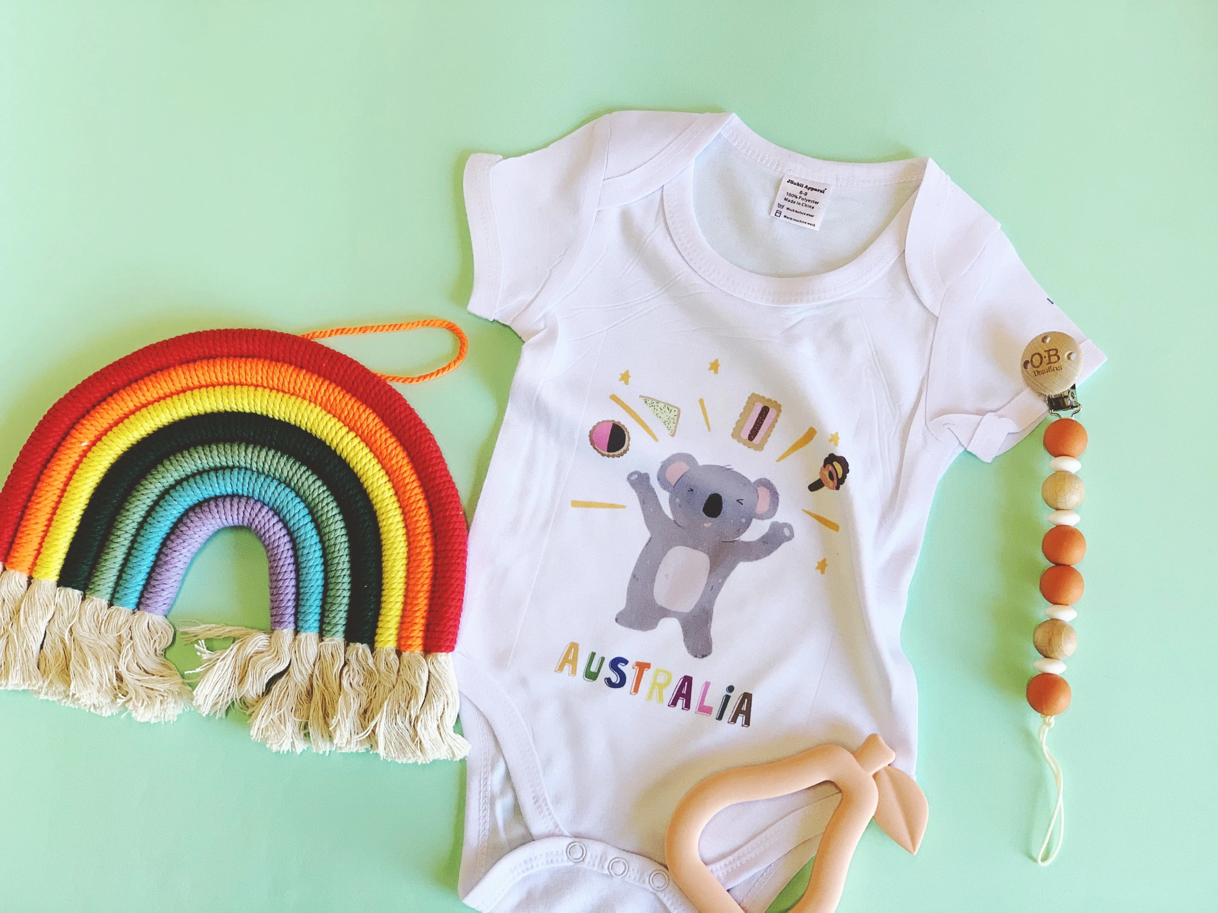 Personalised Onesie Romper - Australian Icons Happy Koala by Suki McMaster