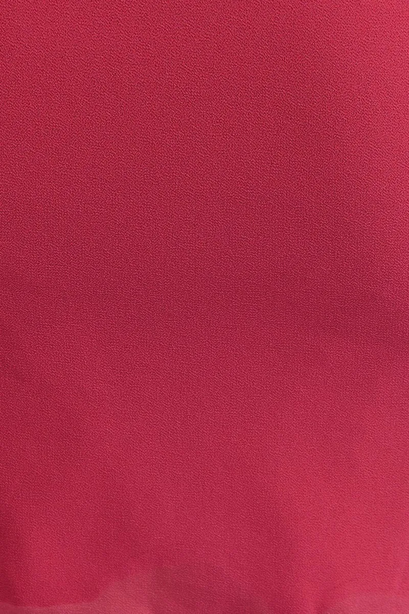 Pink Fuchsia One Shoulder Ring Detail Dress