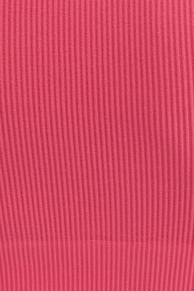 Pink Top Long sleeve V neck Seamless