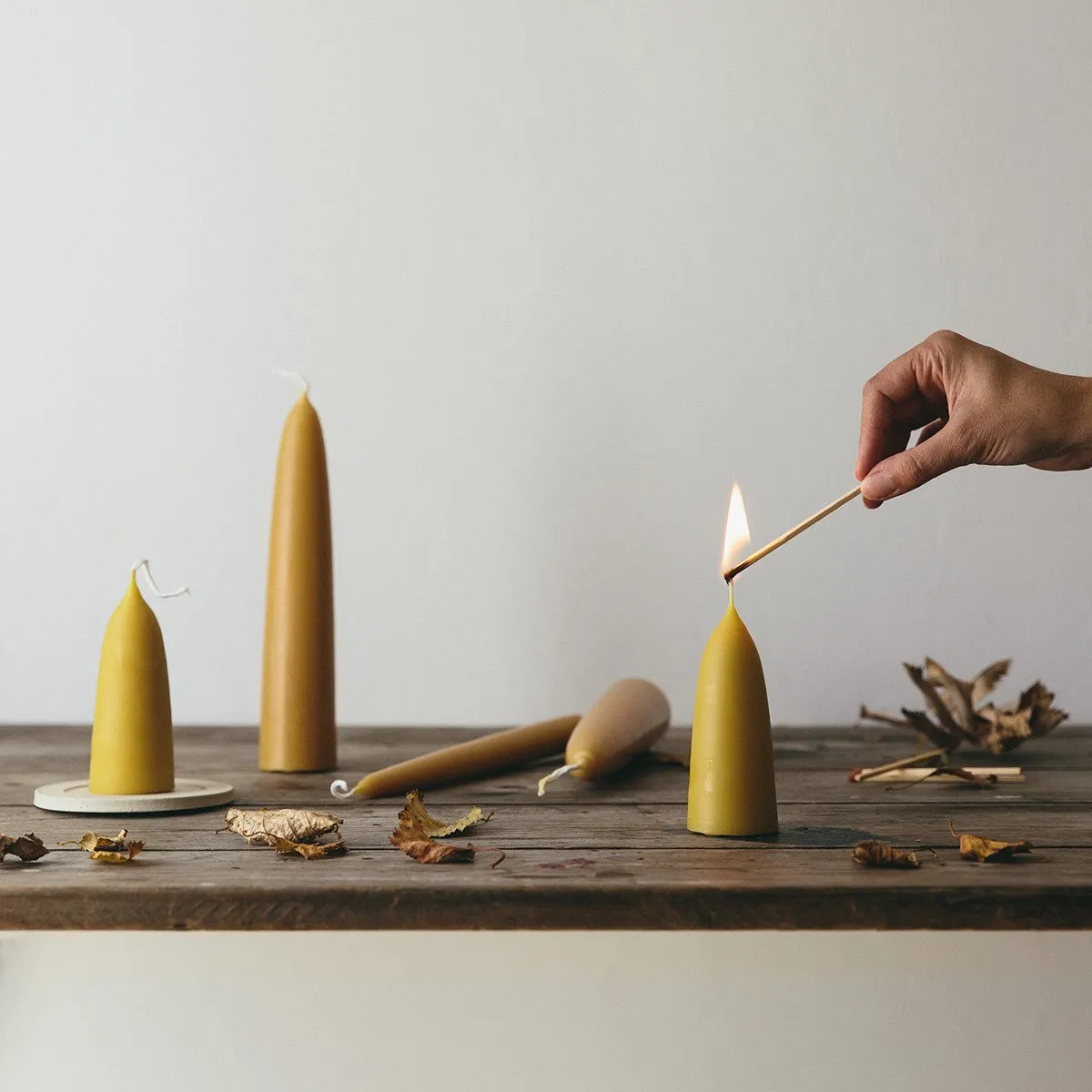 Pure Beeswax Stubby Candles