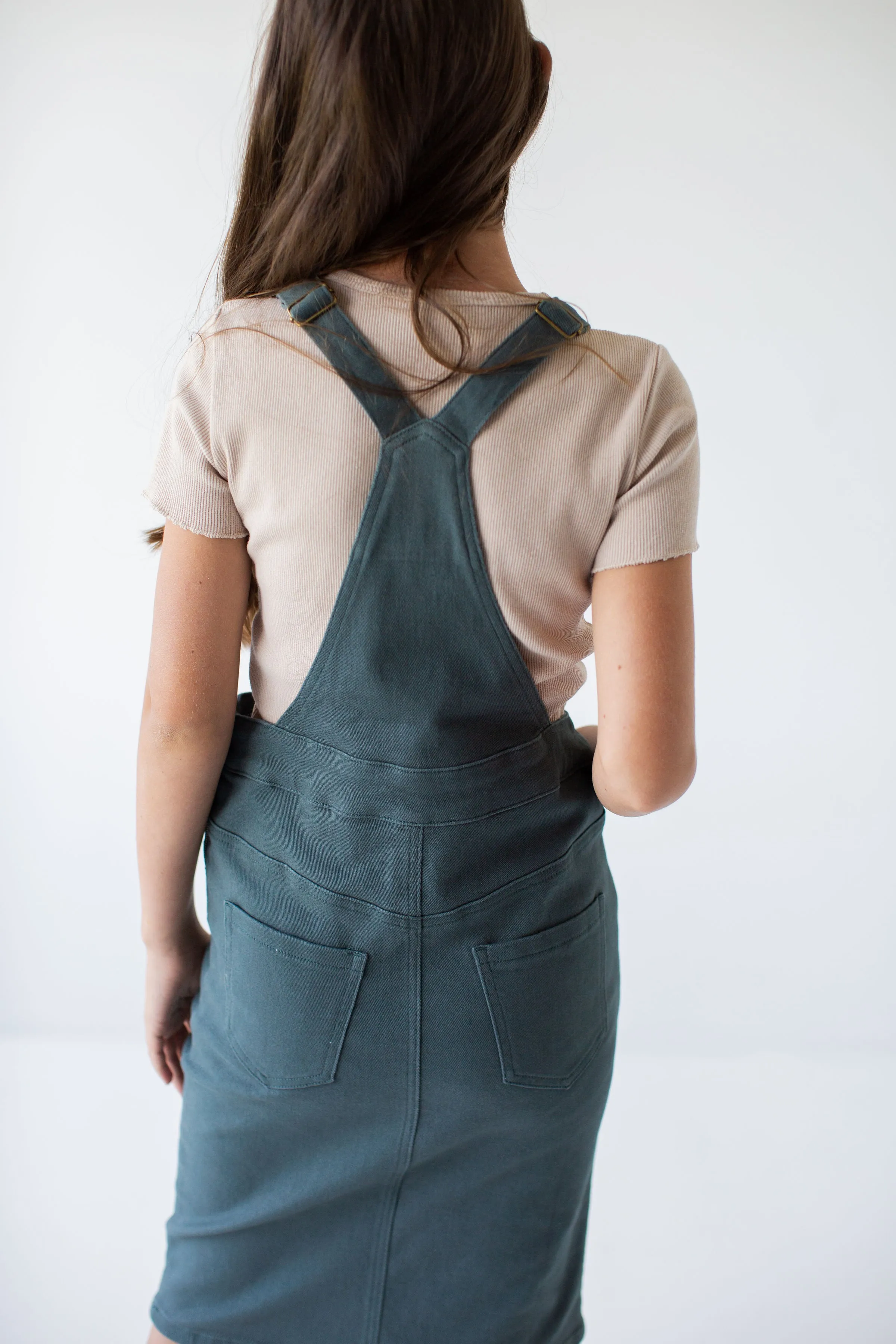 'Reagan' Girl Denim Overall Dress