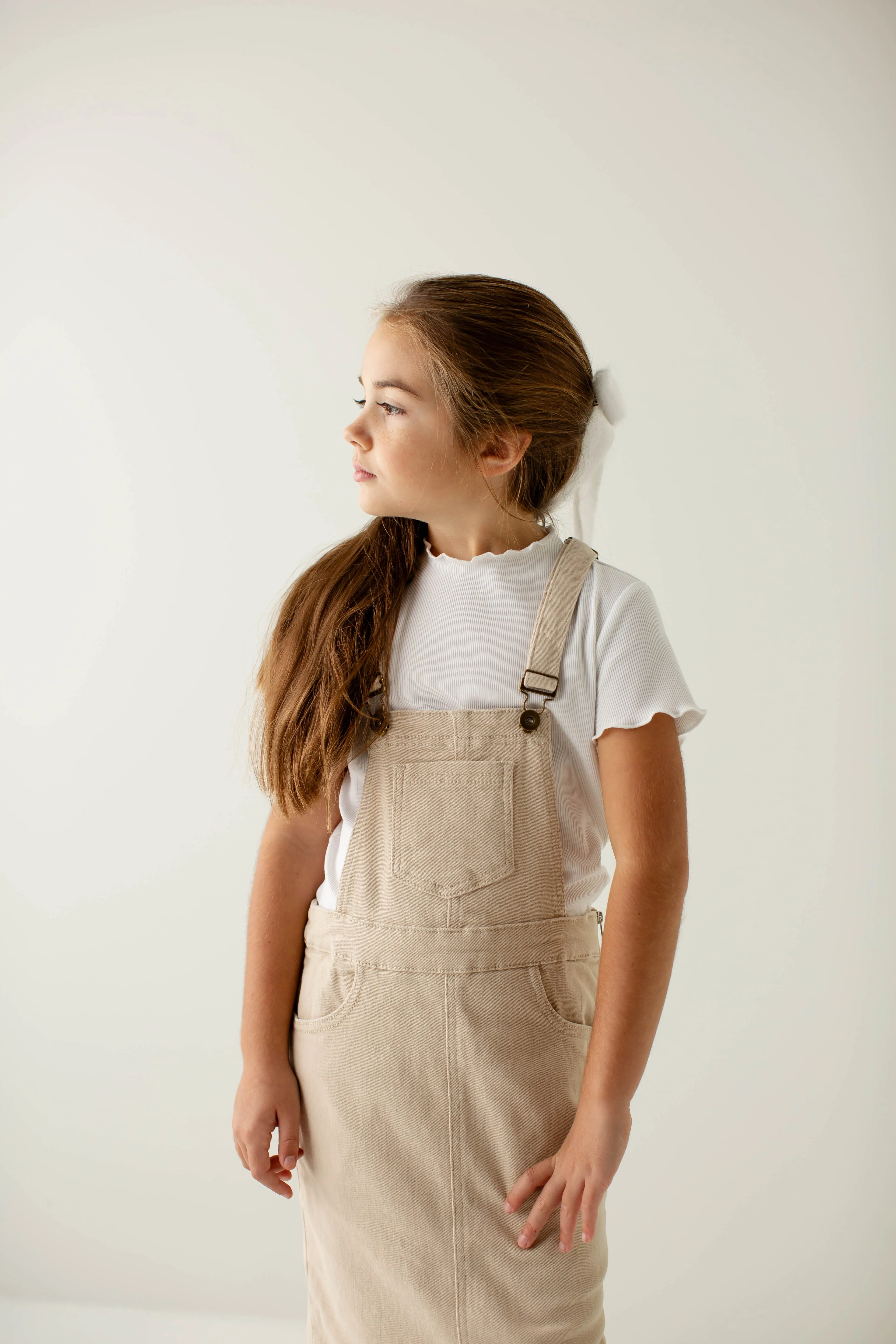 'Reagan' Girl Denim Overall Dress
