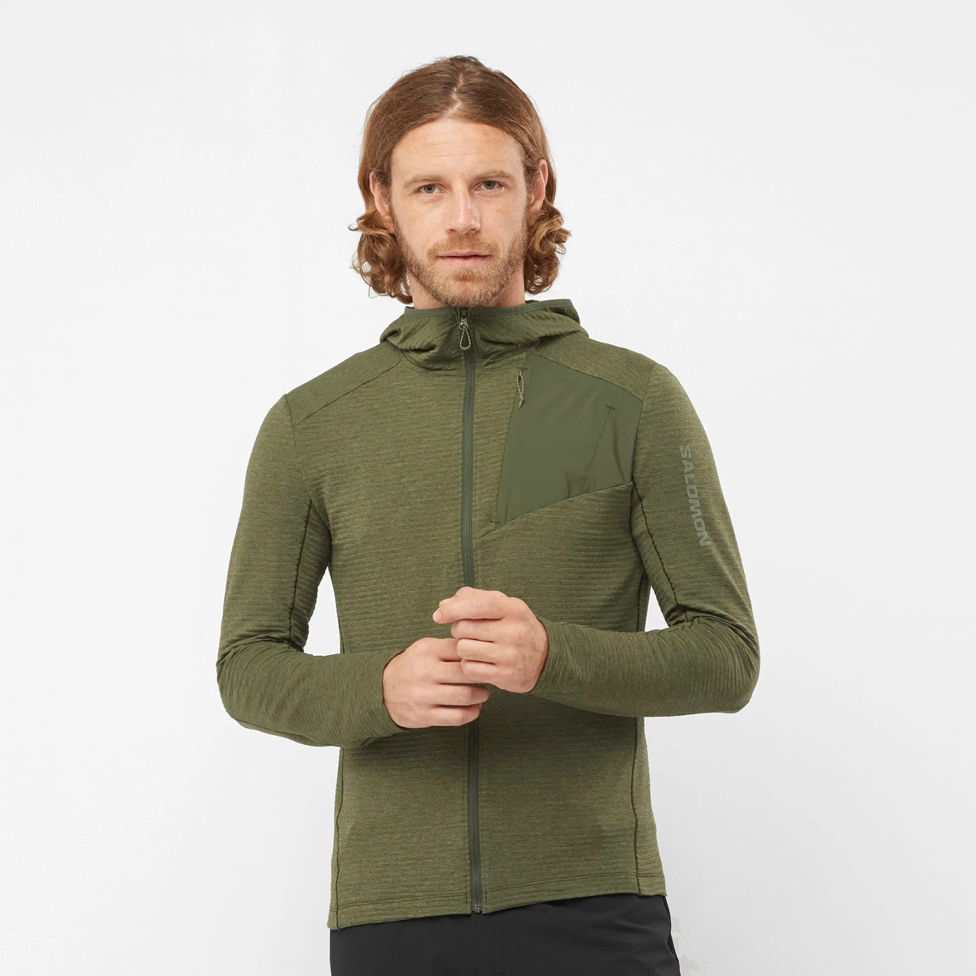Salomon Men&#x27;s Outline Full Zip Hoodie Grape Leaf/Forest Night | Buy Salomon Men&#x27;s Outline Full Zip Hoodie Grape Leaf/Forest Night here | Outnorth