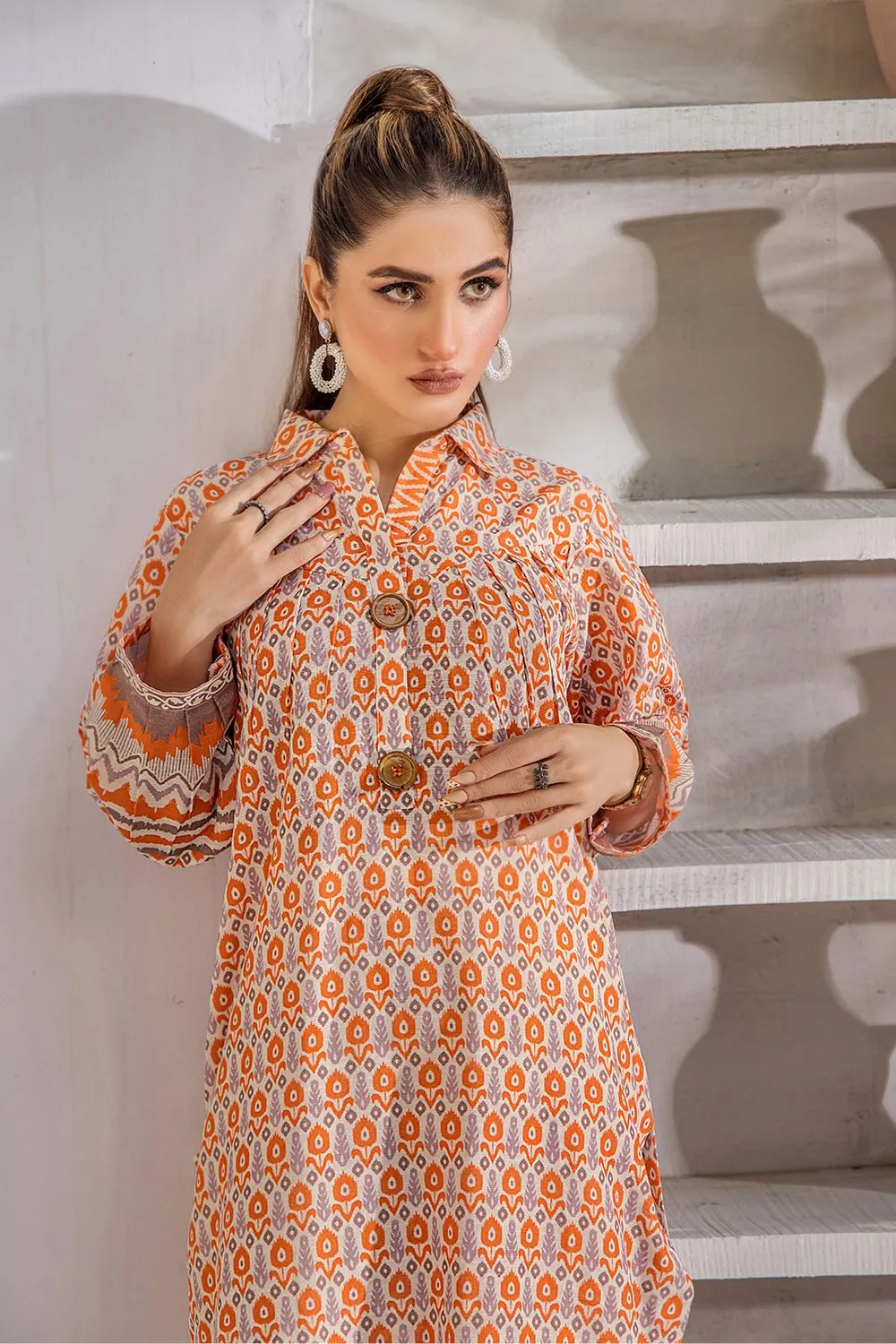 Stitched Self Jacquard Shirt DR-2303