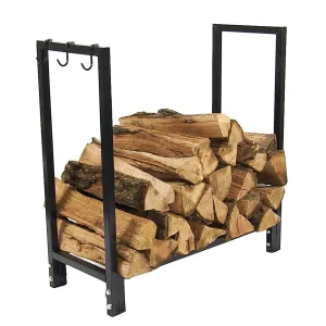 Sunnydaze Indoor/Outdoor Steel Firewood Log Holder - 30"