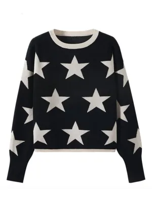 Super Star Pullover Knitted Sweaters