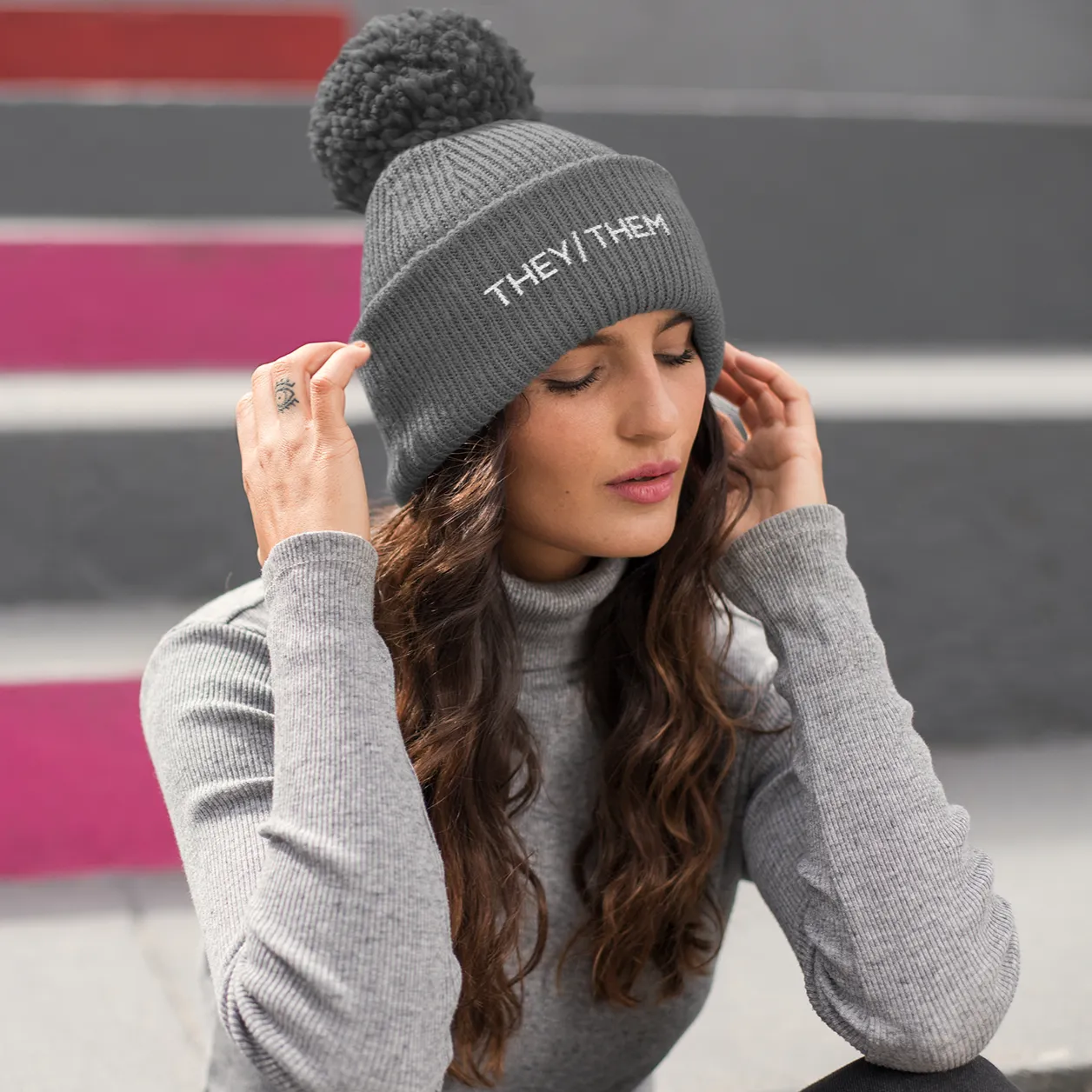 They/Them Pronouns Beanie Hat