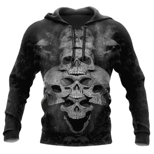 Thrilling Hoodie 3D, All Over Print Hoodie With Skull, Men Skull Hoodie, Women Skull Hoodies