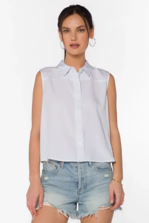 Velvet Heart Rosana Sleeveless Shirt (Optic White)