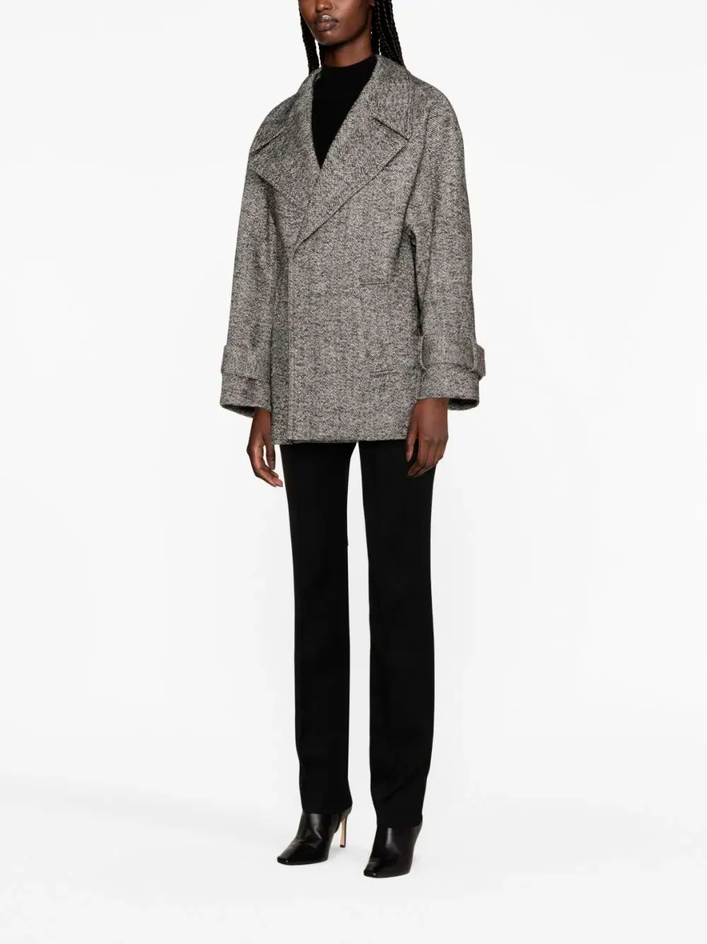 Virgin-wool blend peacoat