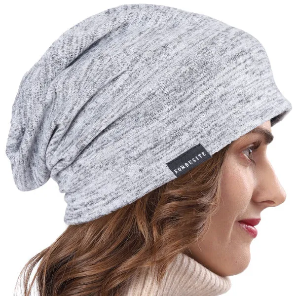 Women Striped Slouch Beanie Hat for Summer Winter