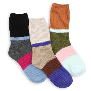 Women Wool Malson Franc Socks (Crew 3 Pairs) XJ 13