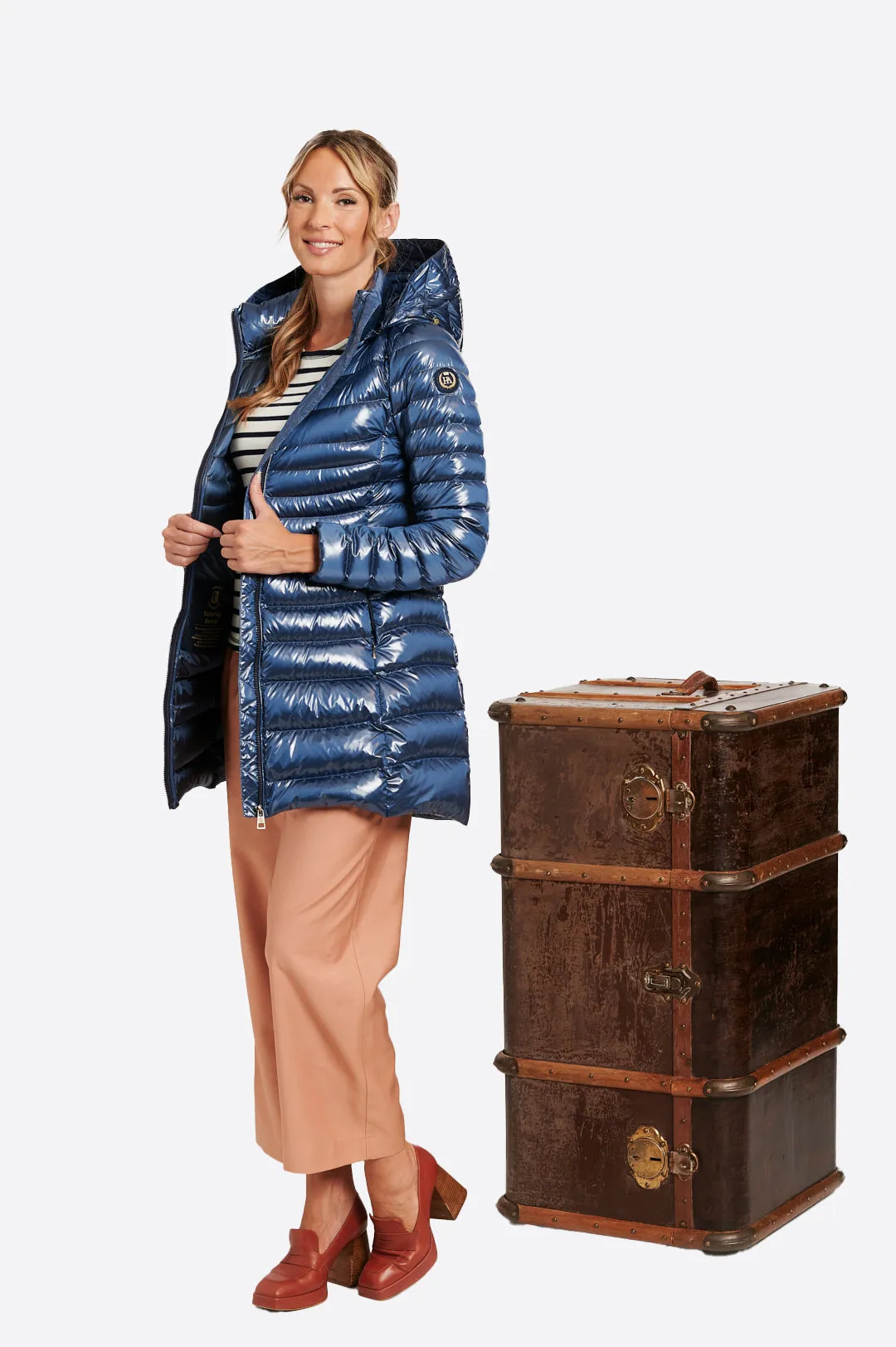 Women's down jacket CRIS Azul Acero